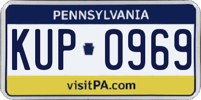 PA license plate KUP0969