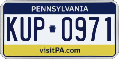 PA license plate KUP0971