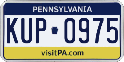 PA license plate KUP0975