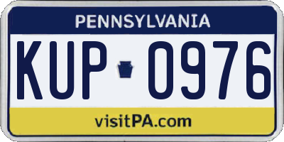 PA license plate KUP0976