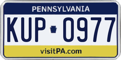 PA license plate KUP0977