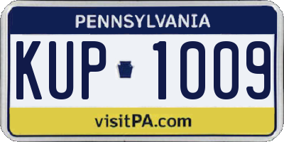 PA license plate KUP1009
