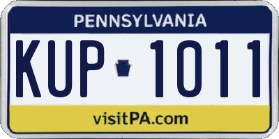 PA license plate KUP1011