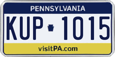 PA license plate KUP1015