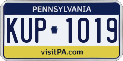 PA license plate KUP1019