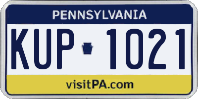 PA license plate KUP1021