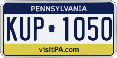 PA license plate KUP1050