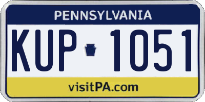 PA license plate KUP1051