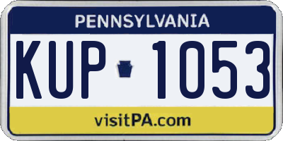 PA license plate KUP1053