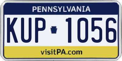 PA license plate KUP1056