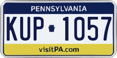 PA license plate KUP1057