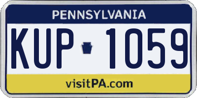 PA license plate KUP1059