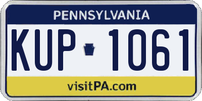 PA license plate KUP1061
