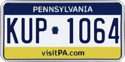 PA license plate KUP1064