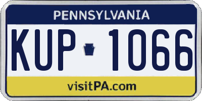 PA license plate KUP1066