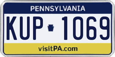 PA license plate KUP1069