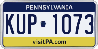 PA license plate KUP1073