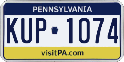 PA license plate KUP1074