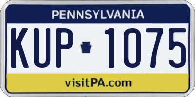 PA license plate KUP1075
