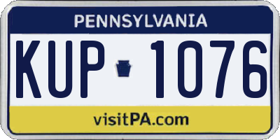 PA license plate KUP1076