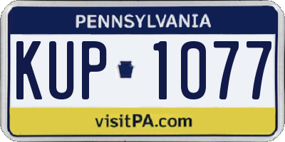 PA license plate KUP1077