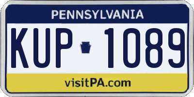 PA license plate KUP1089