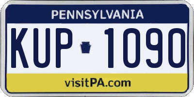 PA license plate KUP1090