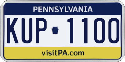 PA license plate KUP1100