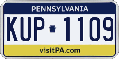 PA license plate KUP1109