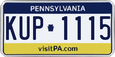 PA license plate KUP1115