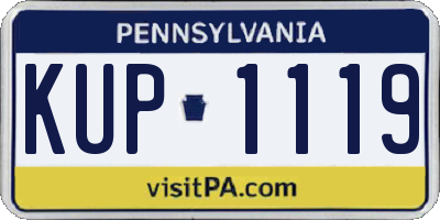PA license plate KUP1119