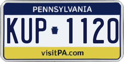 PA license plate KUP1120