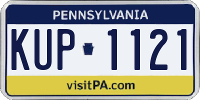 PA license plate KUP1121