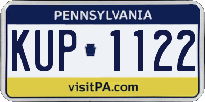 PA license plate KUP1122