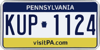 PA license plate KUP1124