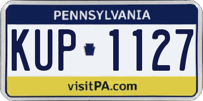 PA license plate KUP1127