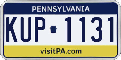 PA license plate KUP1131