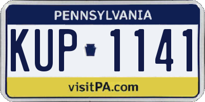 PA license plate KUP1141