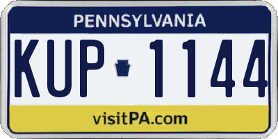 PA license plate KUP1144