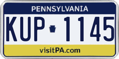 PA license plate KUP1145