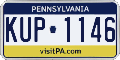 PA license plate KUP1146