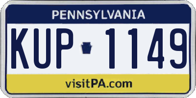 PA license plate KUP1149