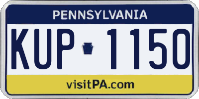 PA license plate KUP1150