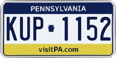 PA license plate KUP1152