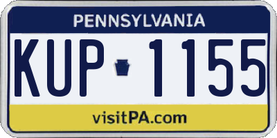 PA license plate KUP1155