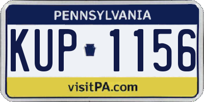 PA license plate KUP1156