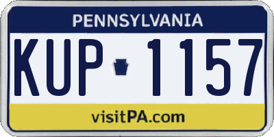 PA license plate KUP1157