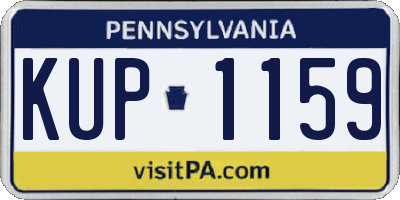 PA license plate KUP1159