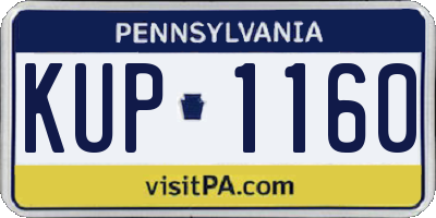 PA license plate KUP1160