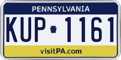 PA license plate KUP1161